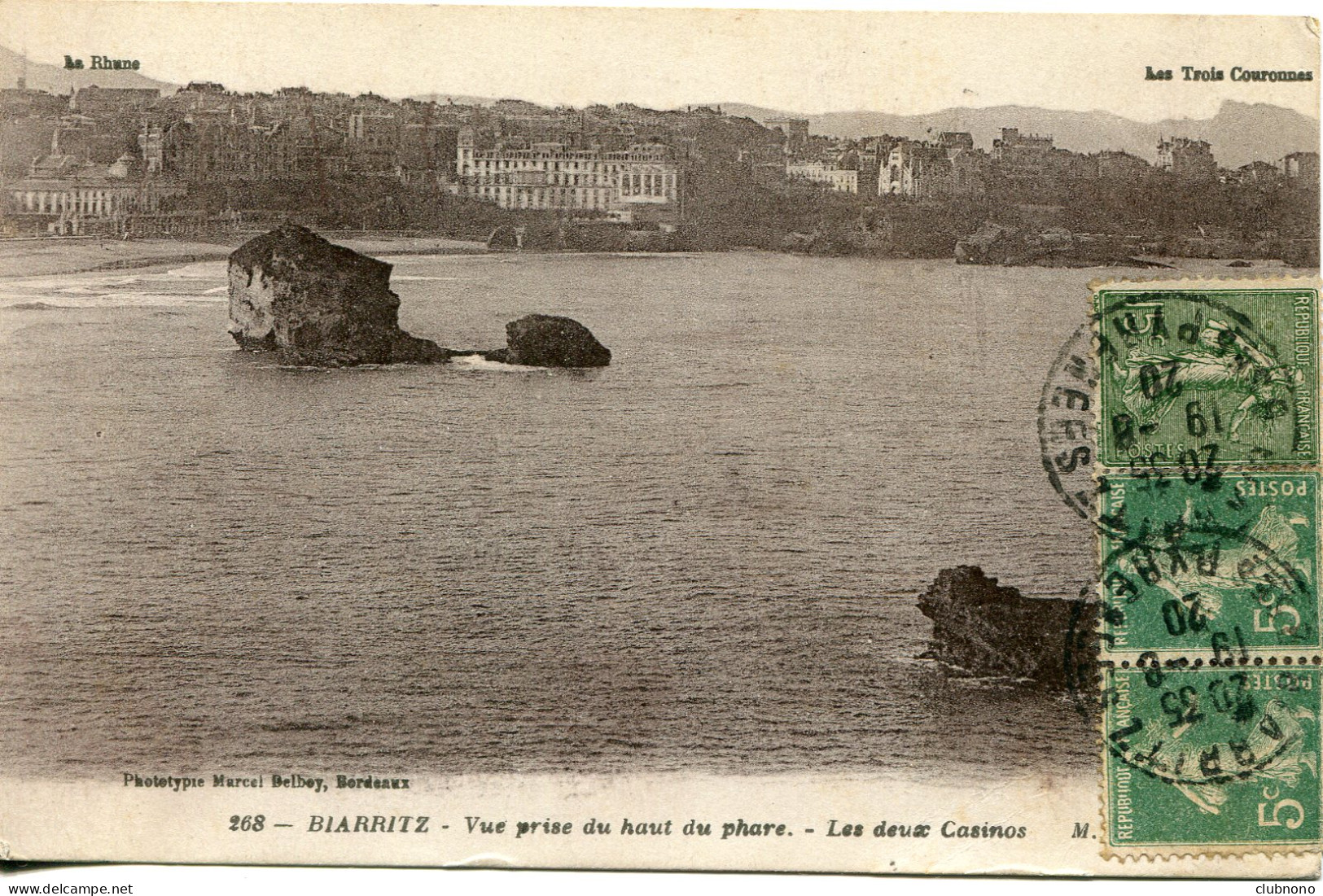 CPA -BIARRITZ - VUE PRISE DU HAUT DU PHARE - LES DEUX CASINOS - Biarritz