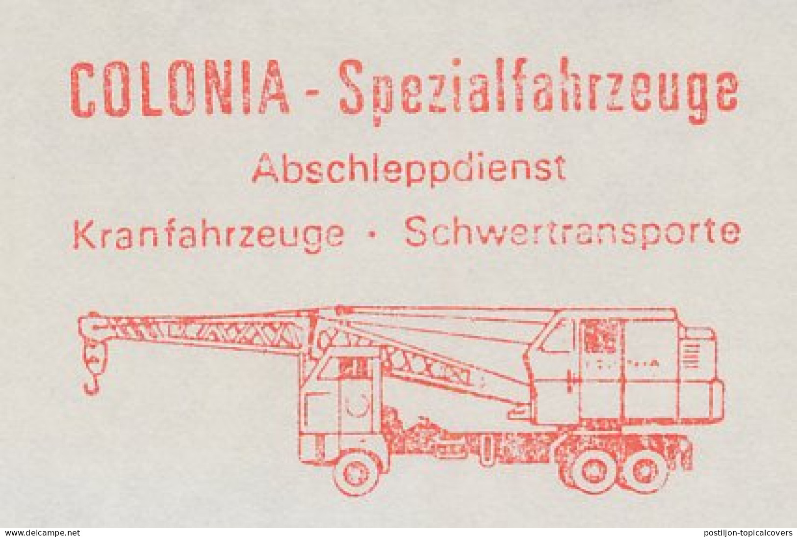 Meter Cut Germany 1969 Truck Crane - Other & Unclassified