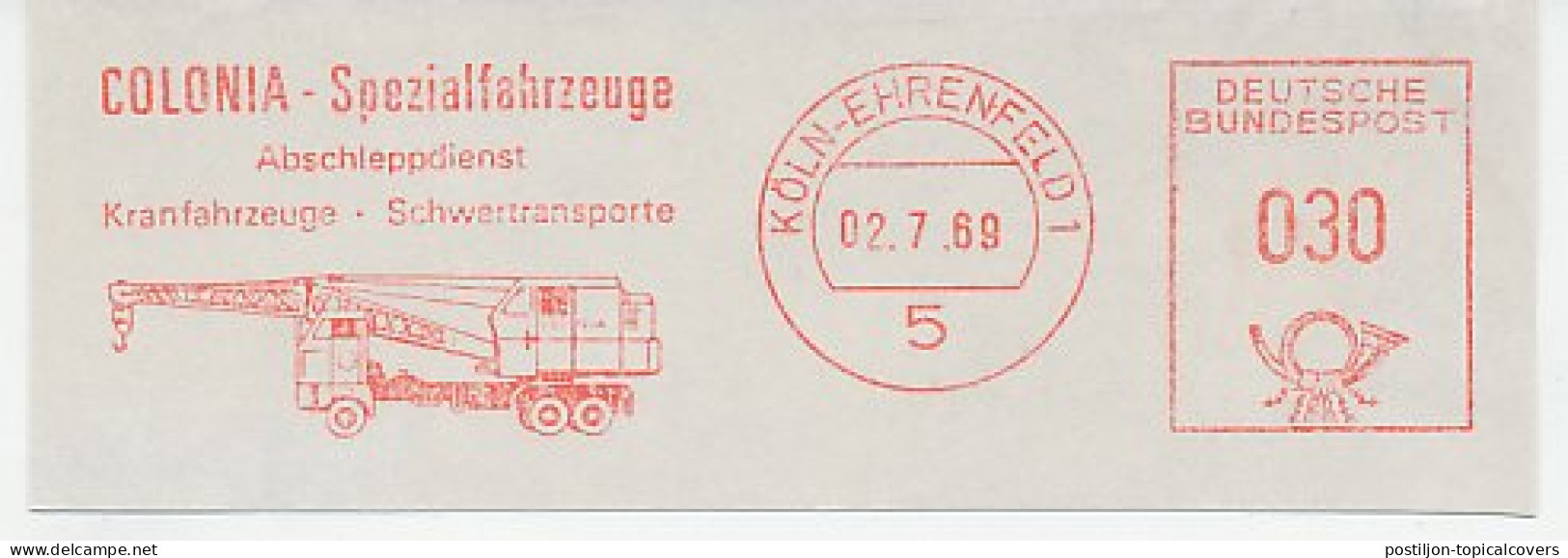 Meter Cut Germany 1969 Truck Crane - Sonstige & Ohne Zuordnung