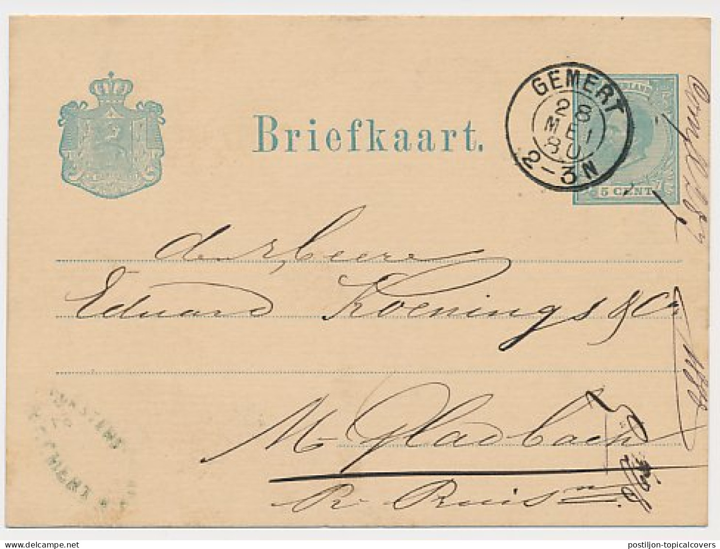 Kleinrondstempel Gemert 1880 - Ohne Zuordnung