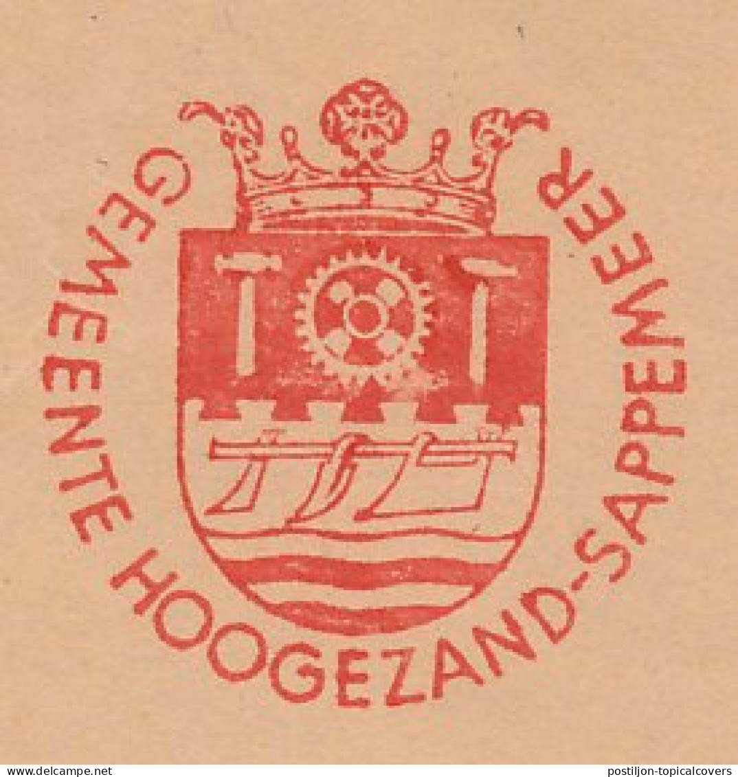 Meter Cover Netherlands 1975 Plow - Plowing - Municipal Coat Of Arms - Landwirtschaft