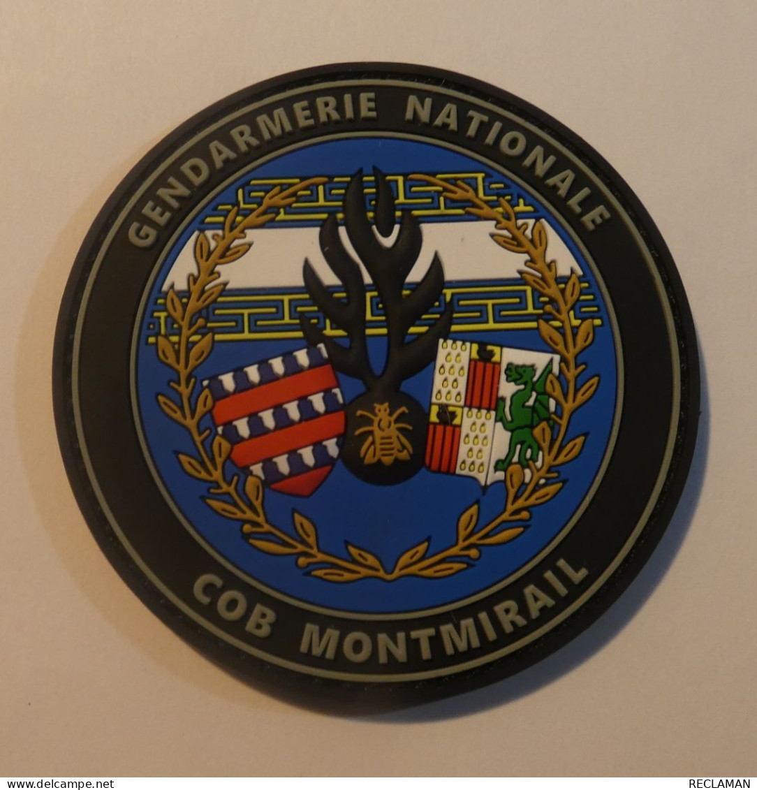 PATCH ECUSSON RONDACHE INSIGNE PVC 3D GENDARMERIE COB MONTMIRAIL - Polizei