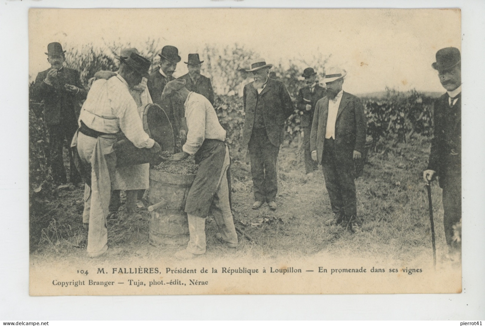LOUPILLON - M. FALLIERES , Président De La République à Loupillon - En Promenade Dans Ses Vignes - Other & Unclassified