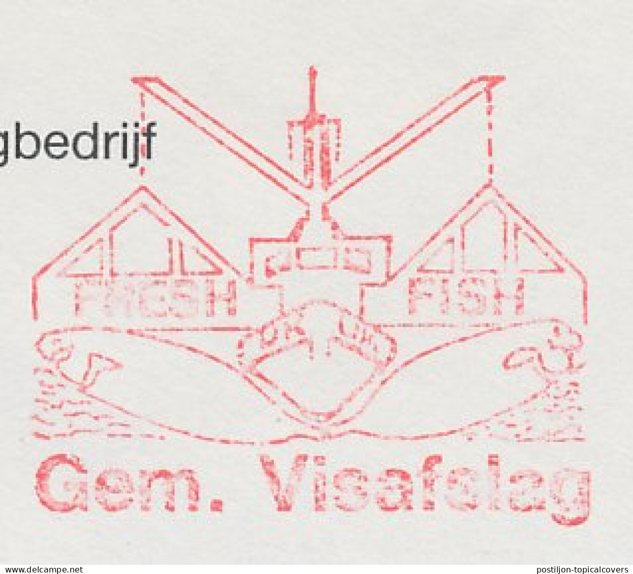 Meter Cover Netherlands 1986 Fish Auction - Fishing Boat - Urk - Vissen