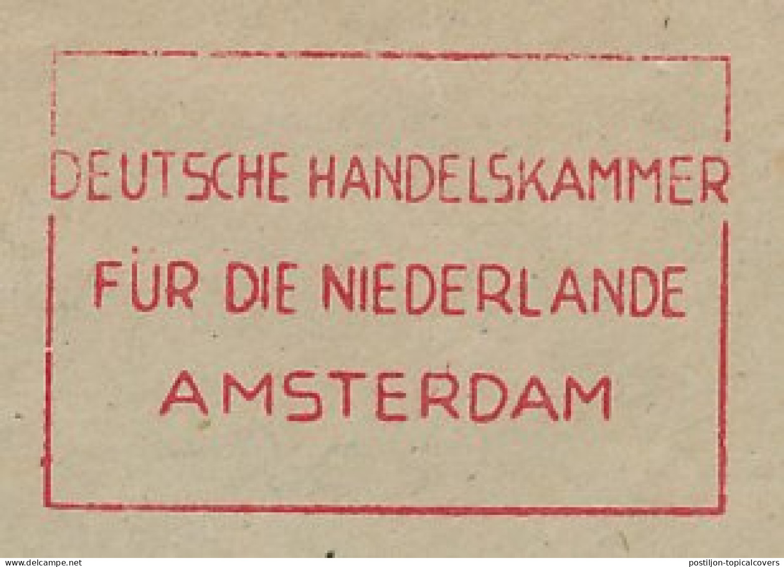 Meter Cover Netherlands 1944 German Chamber Of Commerce In The Netherlands - WW2