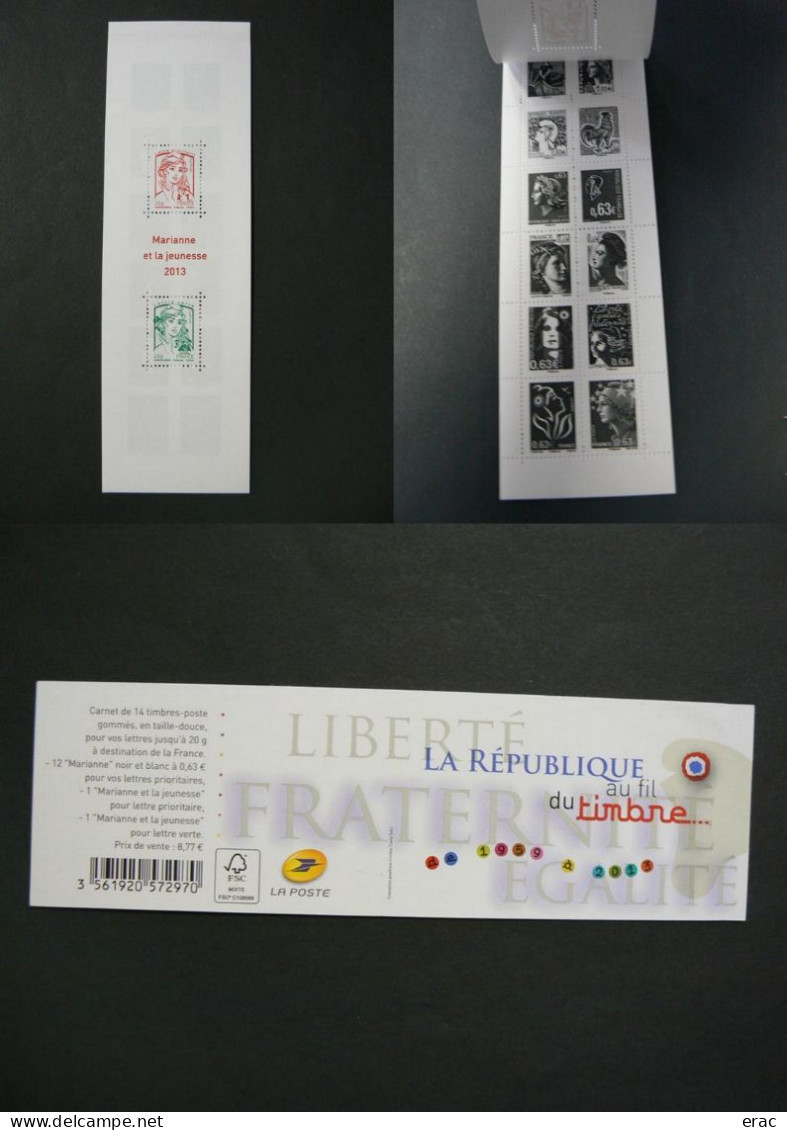 France - 2013 - Carnet à Composition Variable C1520A - Neuf ** - La V° République Au Fil Du Timbre - Commemoratives