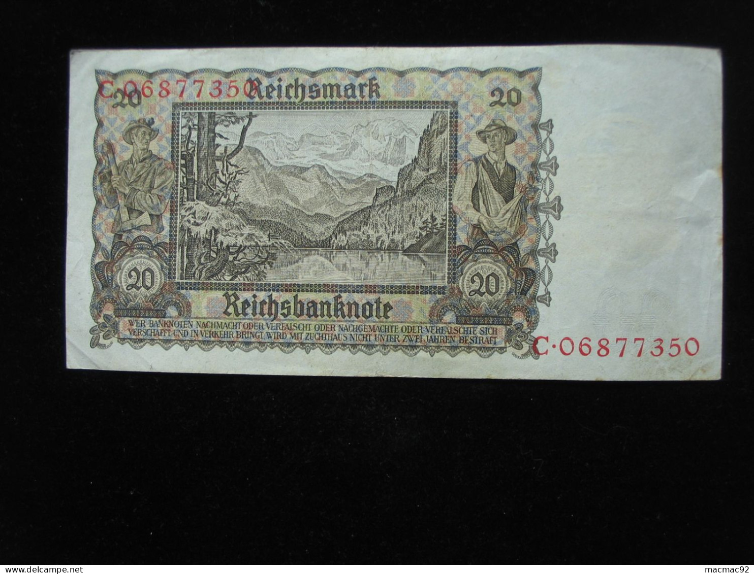 ALLEMAGNE - 20 Zwanzig Reichmark 1939    **** EN ACHAT IMMEDIAT **** - 20 Reichsmark