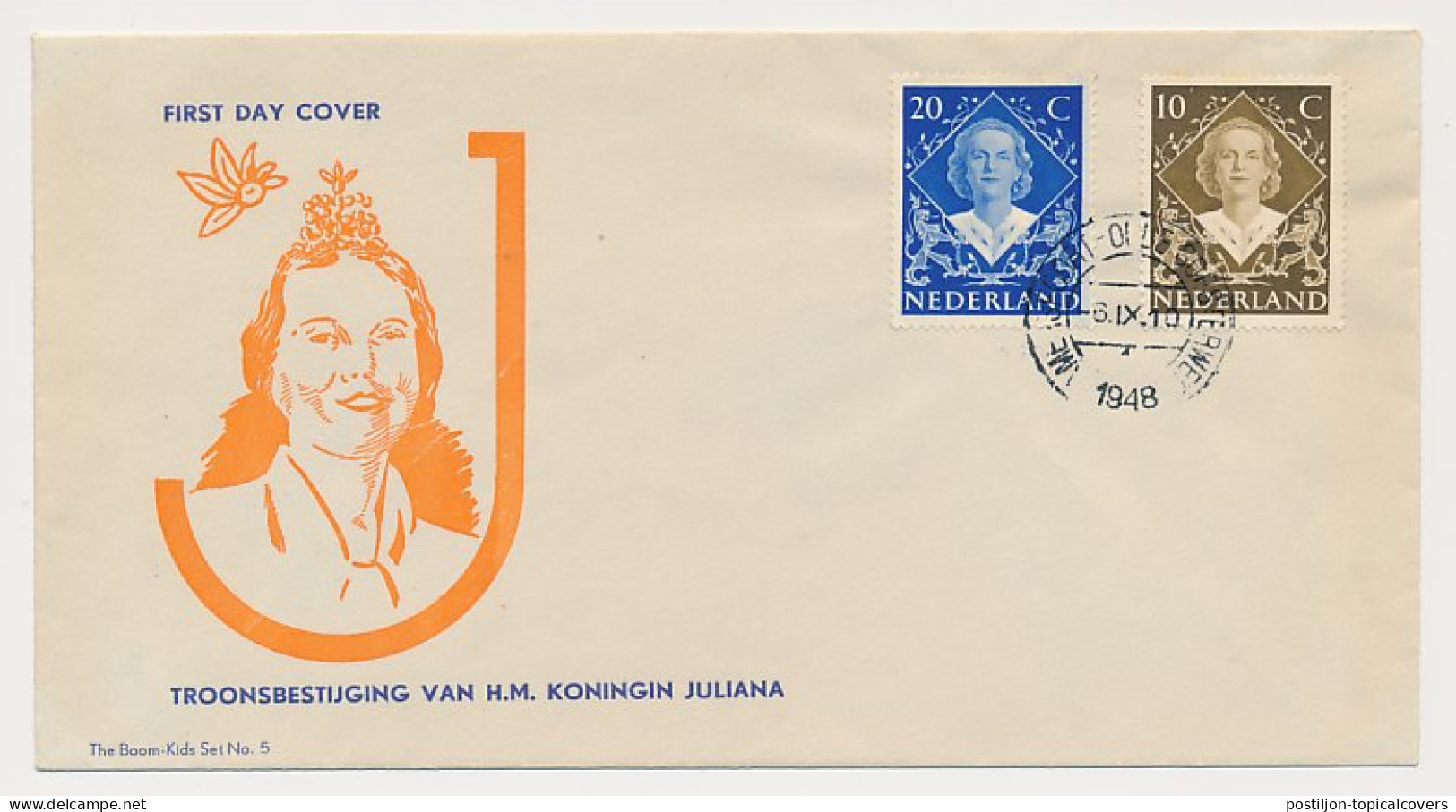 FDC / 1e Dag Em. Inhuldiging 1948 - Uitgave Boom - Type Onbekend - Non Classés