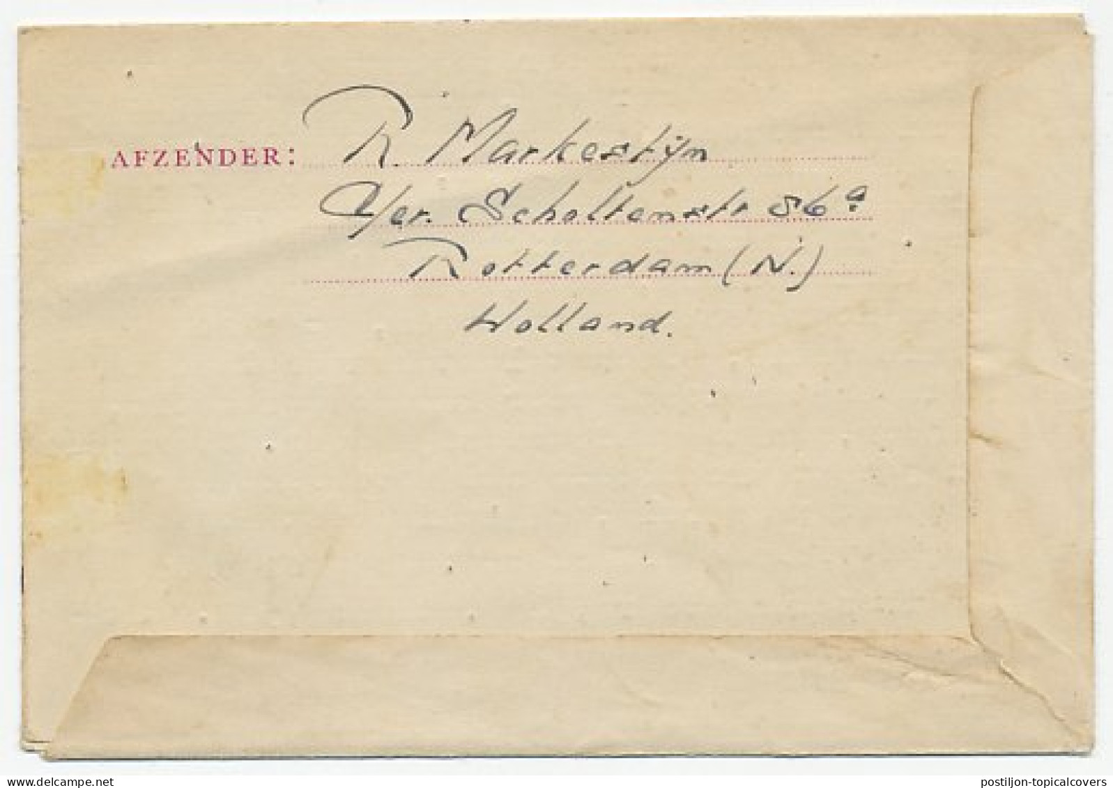 Luchtpostblad G. 1 A Rotterdam - Tjilitjap Ned. Indie 1948 - Postal Stationery