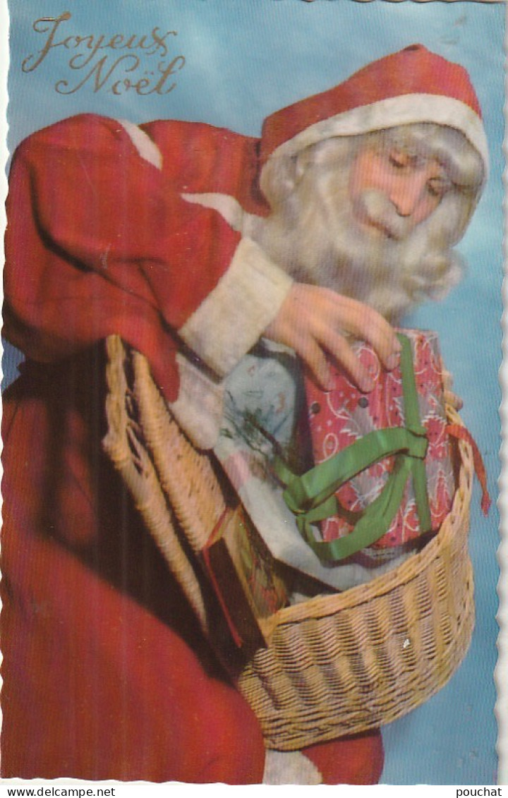 RE Nw1- " JOYEUX NOEL " - LOT DE 6 CARTES PERE NOEL AVEC HOTTE DE JOUETS , ENFANTS ET TELEPHONE - Kerstman