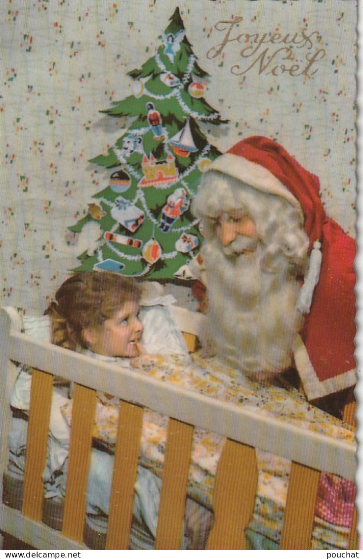 RE Nw1- " JOYEUX NOEL " - LOT DE 6 CARTES PERE NOEL AVEC HOTTE DE JOUETS , ENFANTS ET TELEPHONE - Santa Claus