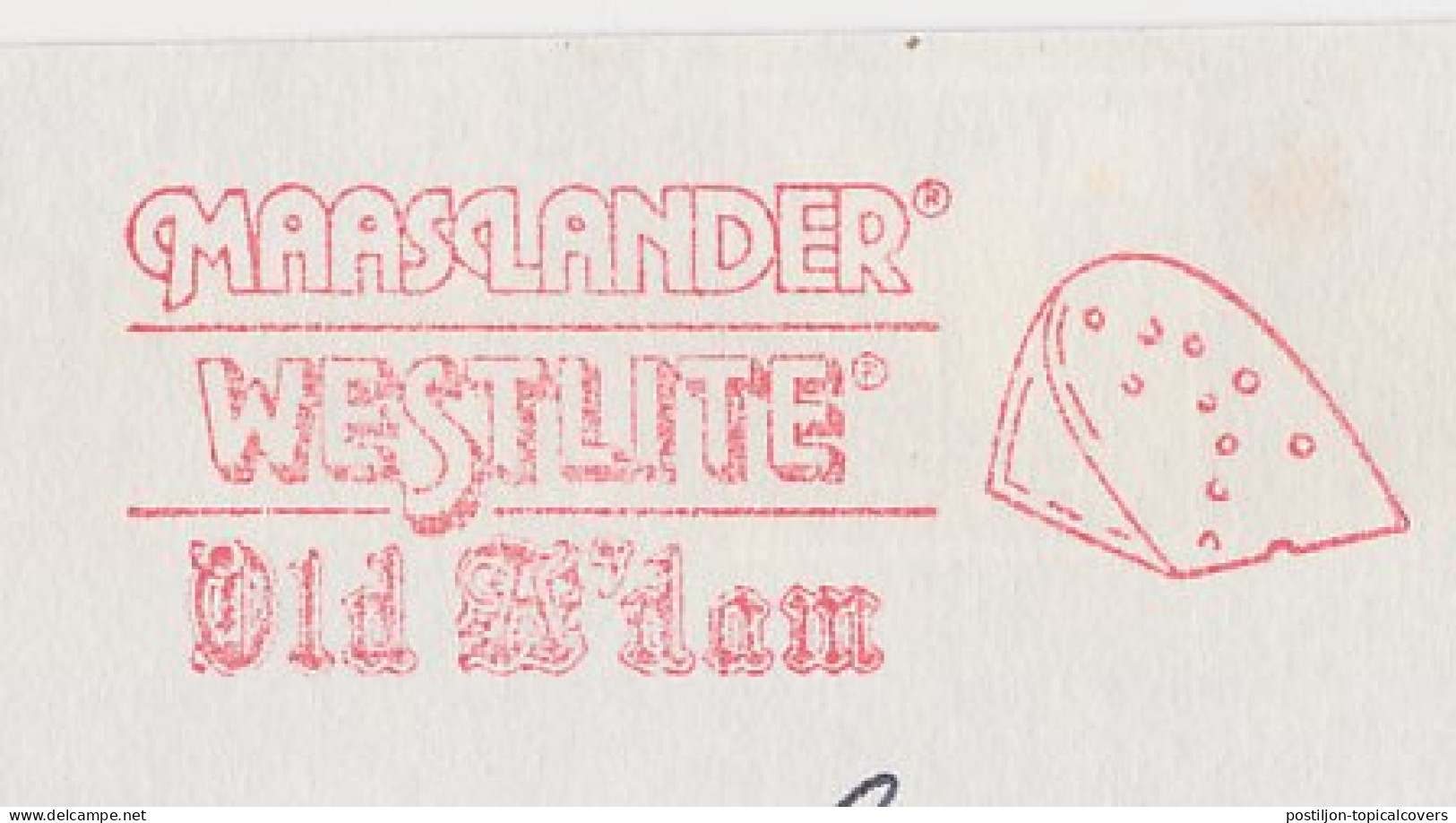 Meter Cover Netherlands 1992 Cheese - Maaslander - Westlite - Old Amsterdam - Huizen - Food