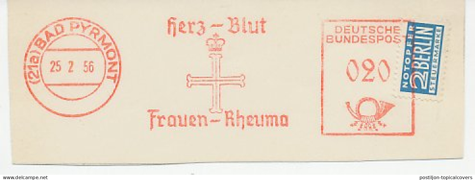 Meter Cut Germany 1956 Heart - BBlood - Women - Rheumatic - Other & Unclassified