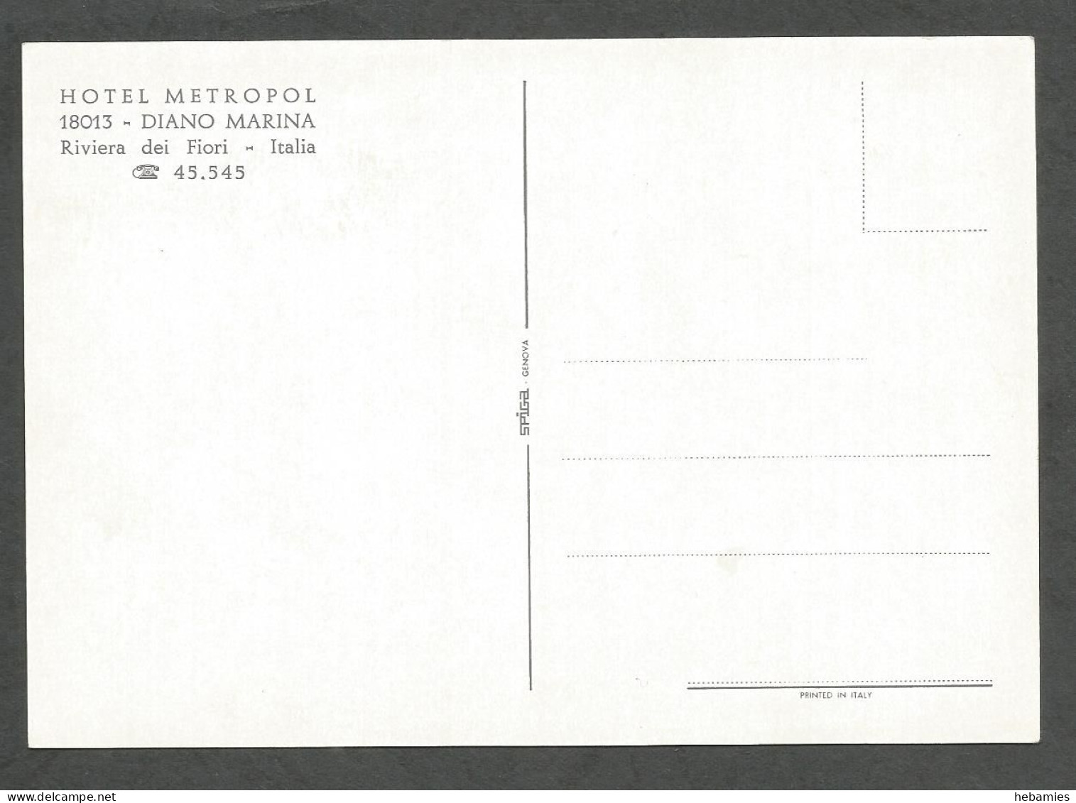 DIANO MARINA - Hotel Metropol  - LIGURIA - ITALY - - Otros & Sin Clasificación