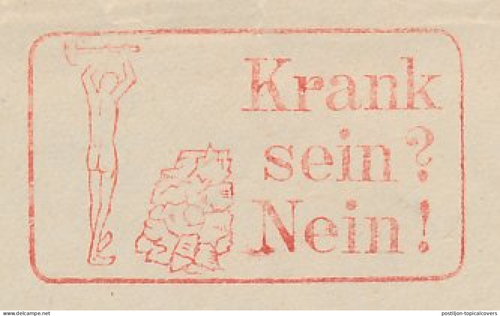 Meter Cover Deutsches Reich / Germany 1933 Be Sick? No! - Other & Unclassified