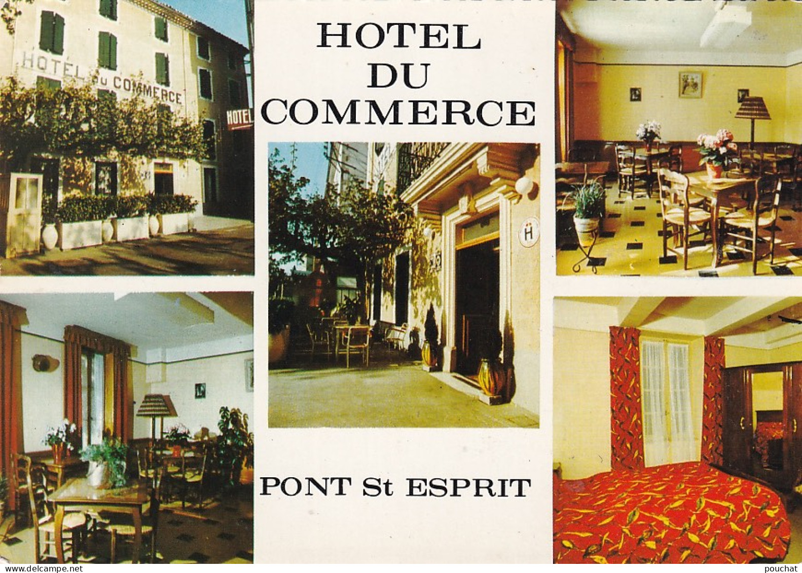 QU 27-(30) PONT ST ESPRIT - HOTEL DU COMMERCE - CARTE MULTIVUES - Pont-Saint-Esprit