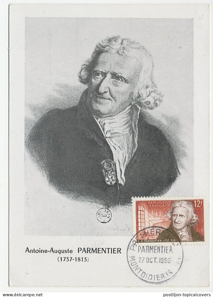 Maximum Card France 1956 Antoine Augustin Parmentier - Pharmacist - Apotheek