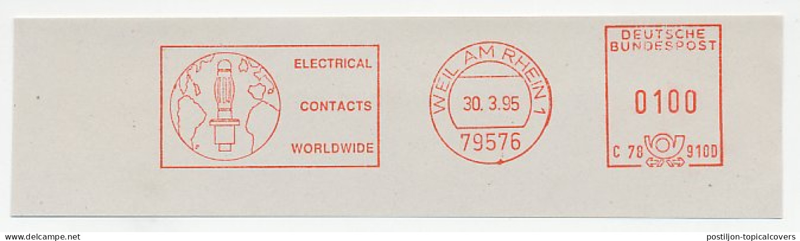 Meter Cut Germany 1995 Electrical Contacts - World Map - Electricidad