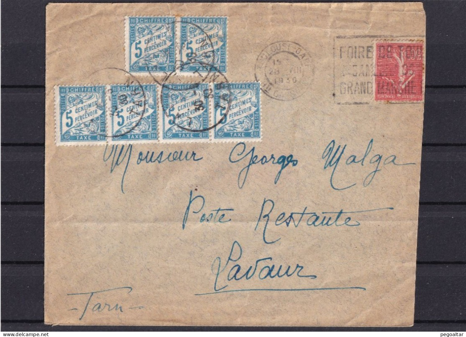 Poste Restante (1930). - 1859-1959 Covers & Documents