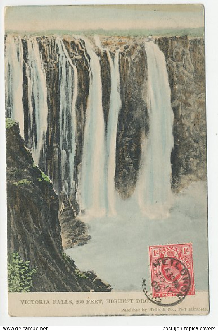 Postcard Orange River Colony 1908 Victoria Falls - Unclassified