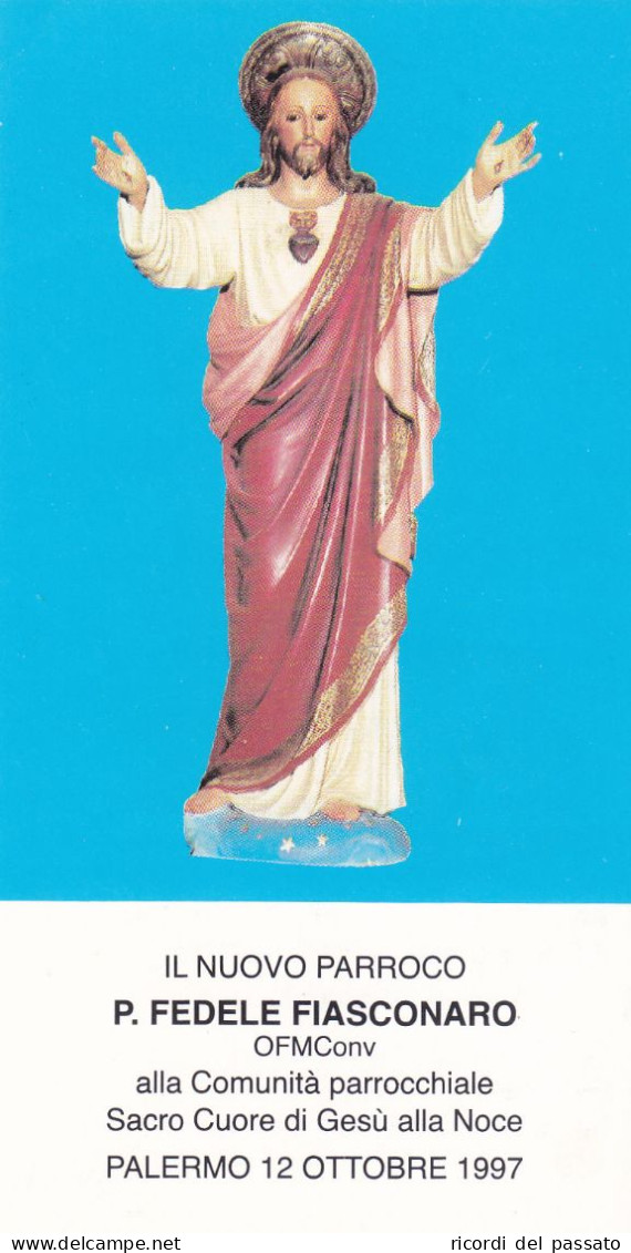 Santino Ricordo Il Nuovo Parroco P.fedele Fiasconaro - Palermo 1997 - Devotion Images
