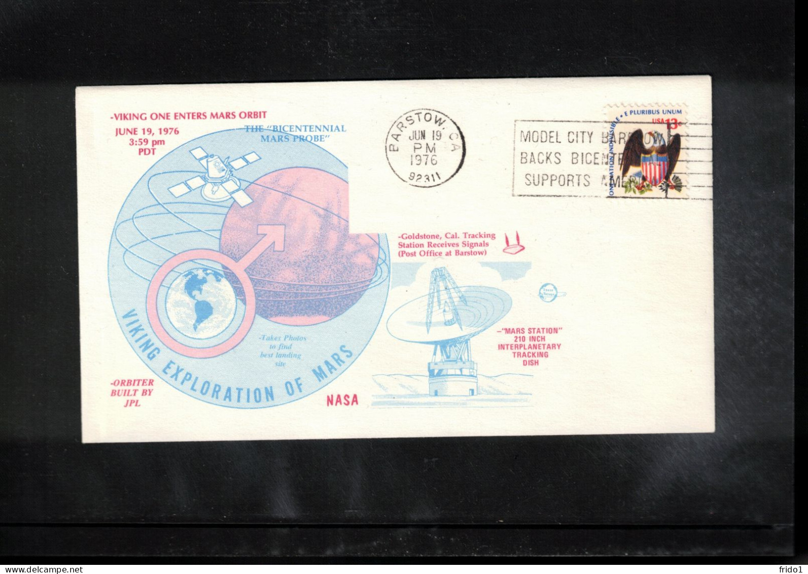 USA 1976 Space / Weltraum VIKING 1 Enters Mars Orbit Interesting Cover - USA