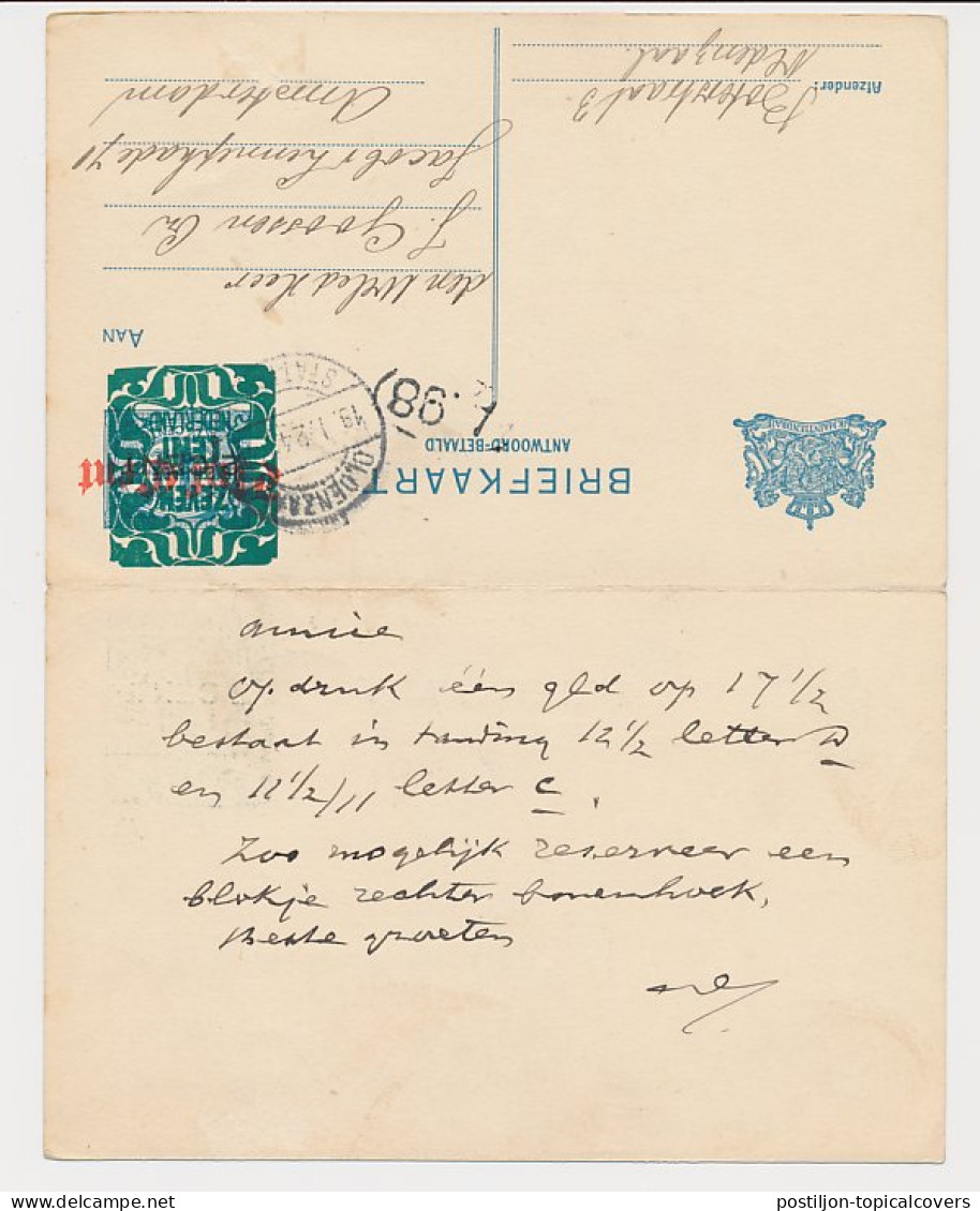 Briefkaart G. 188 I Amsterdam - Oldenzaal 1924 V.v. - Postwaardestukken