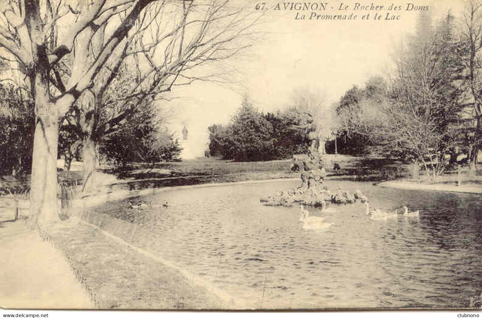 CPA - AVIGNON - ROCHER DES DOMS, PROMENADE ET LE LAC (1915) - Avignon