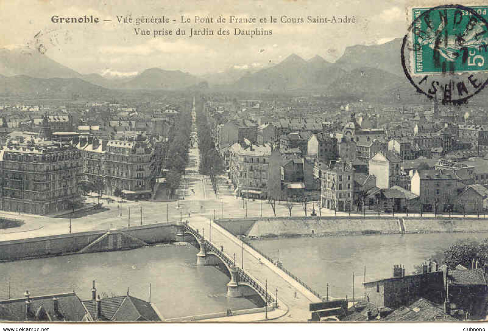 CPA - GRENOBLE - VUE GENERALE, VUE PRISE DU JARDIN DES DAUPHINS - Grenoble
