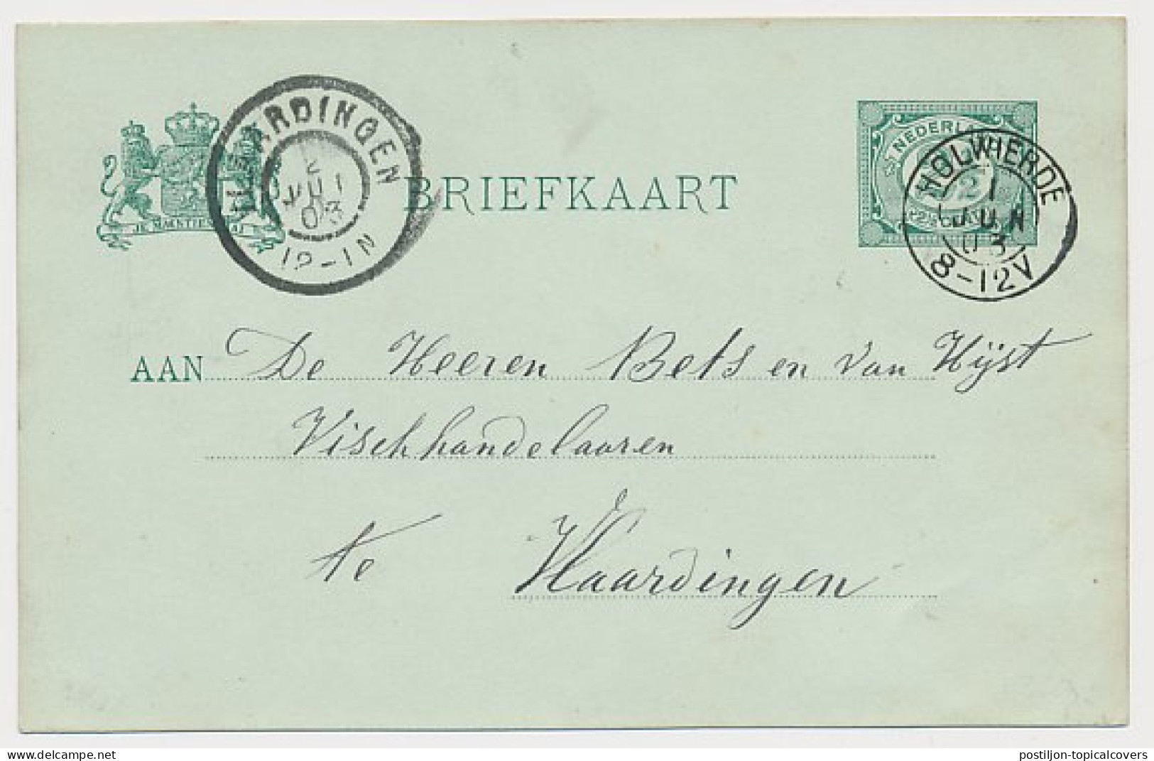 Kleinrondstempel Holwierde 1903 - Zonder Classificatie