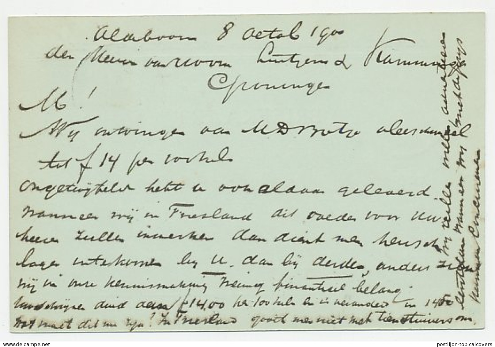 Firma Briefkaart Oldeboorn 1900 - Graanhandelaars - Ohne Zuordnung