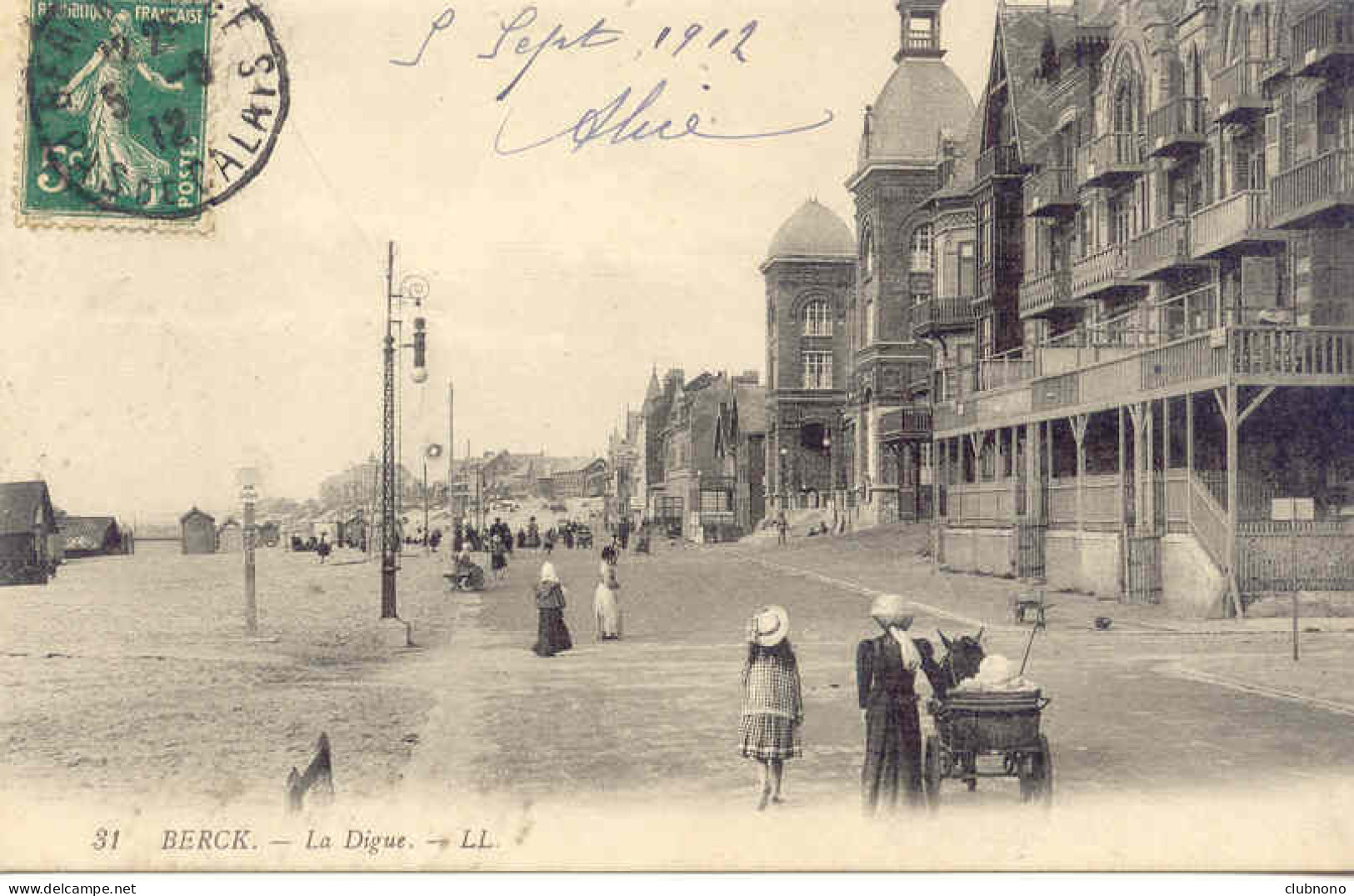 CPA -BERCK - LA DIGUE (1912) - Berck