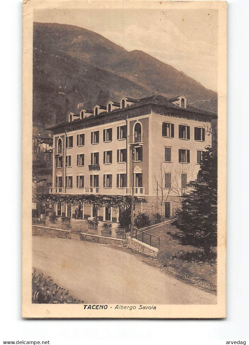 X1597 TACENO - ALBERGO SAVOIA - Alberghi & Ristoranti