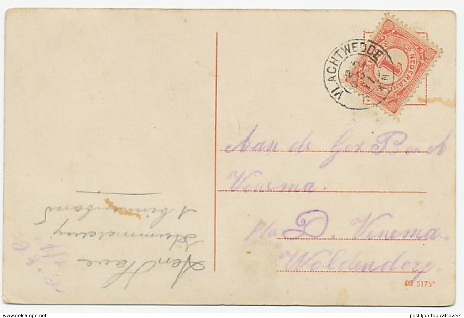 Kleinrondstempel Vlachtwedde 1911 - Zonder Classificatie