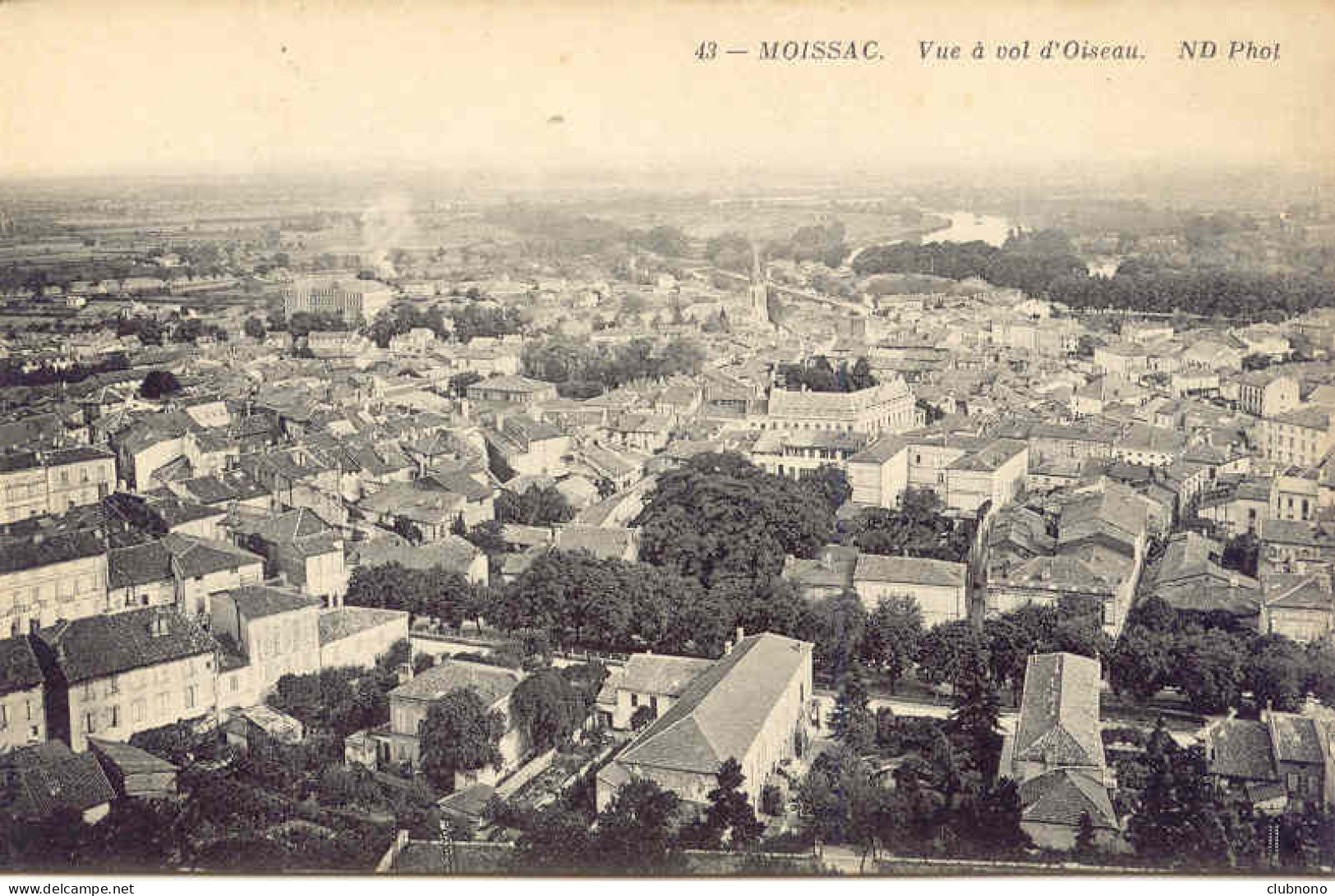 CPA - MOISSAC - VUE A VOL D'OISEAU (BELLE CARTE, T.B.. ETAT) - Moissac