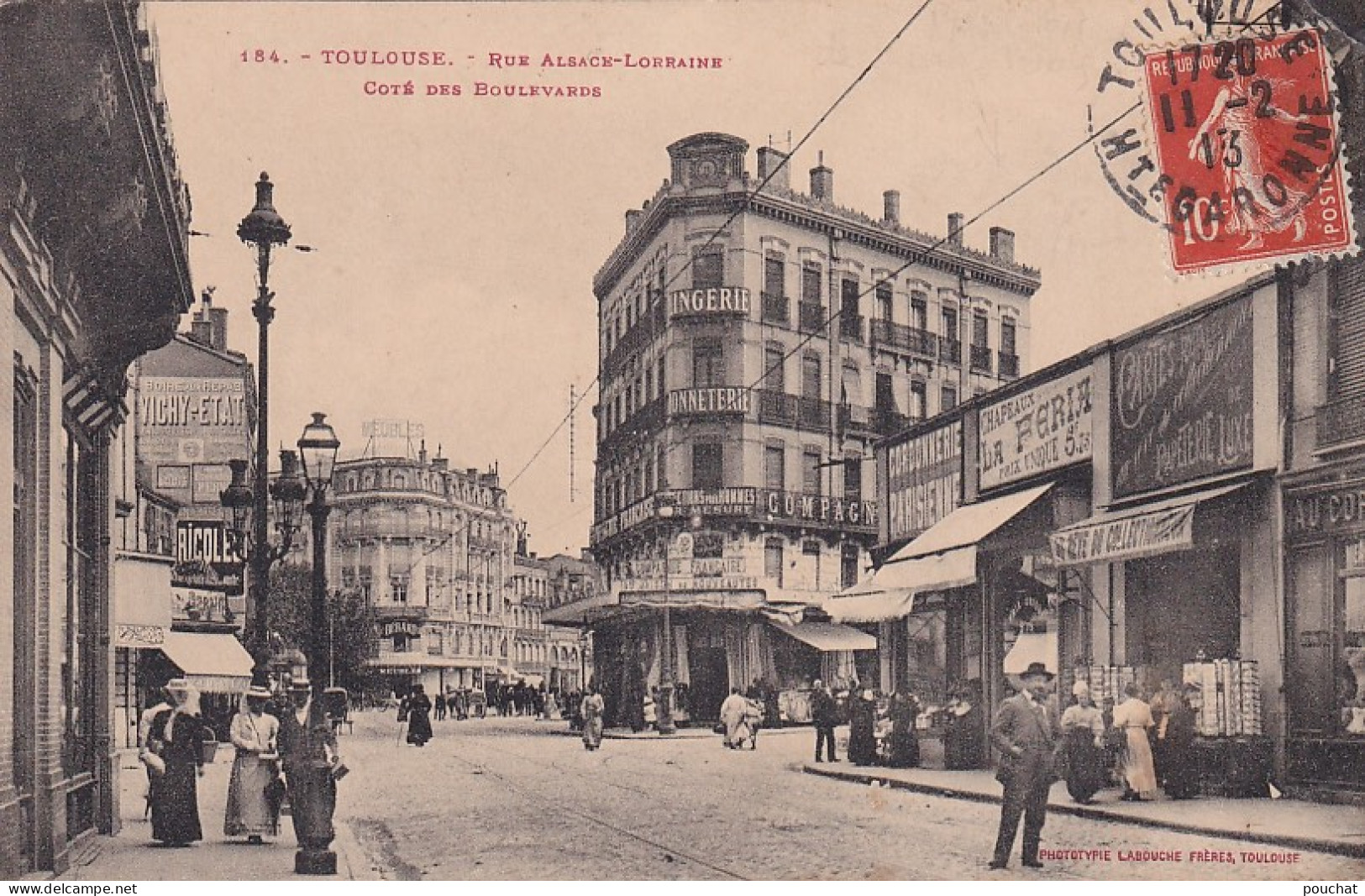 RE Nw4-(31) TOULOUSE -  RUE ALSACE LORRAINE - COTE DES BOULEVARDS - ANIMATION - COMMERCES ( CARTES POSTALES PAPETERIE ) - Toulouse