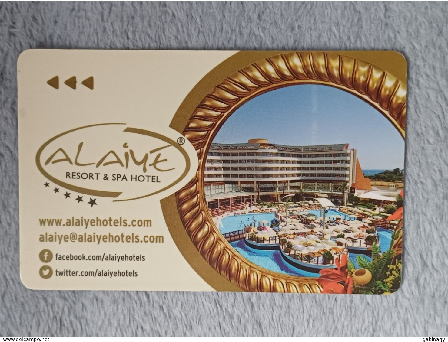 HOTEL KEYS - 2524 - TURKEY - ALAIYE HOTELS - Hotelsleutels (kaarten)