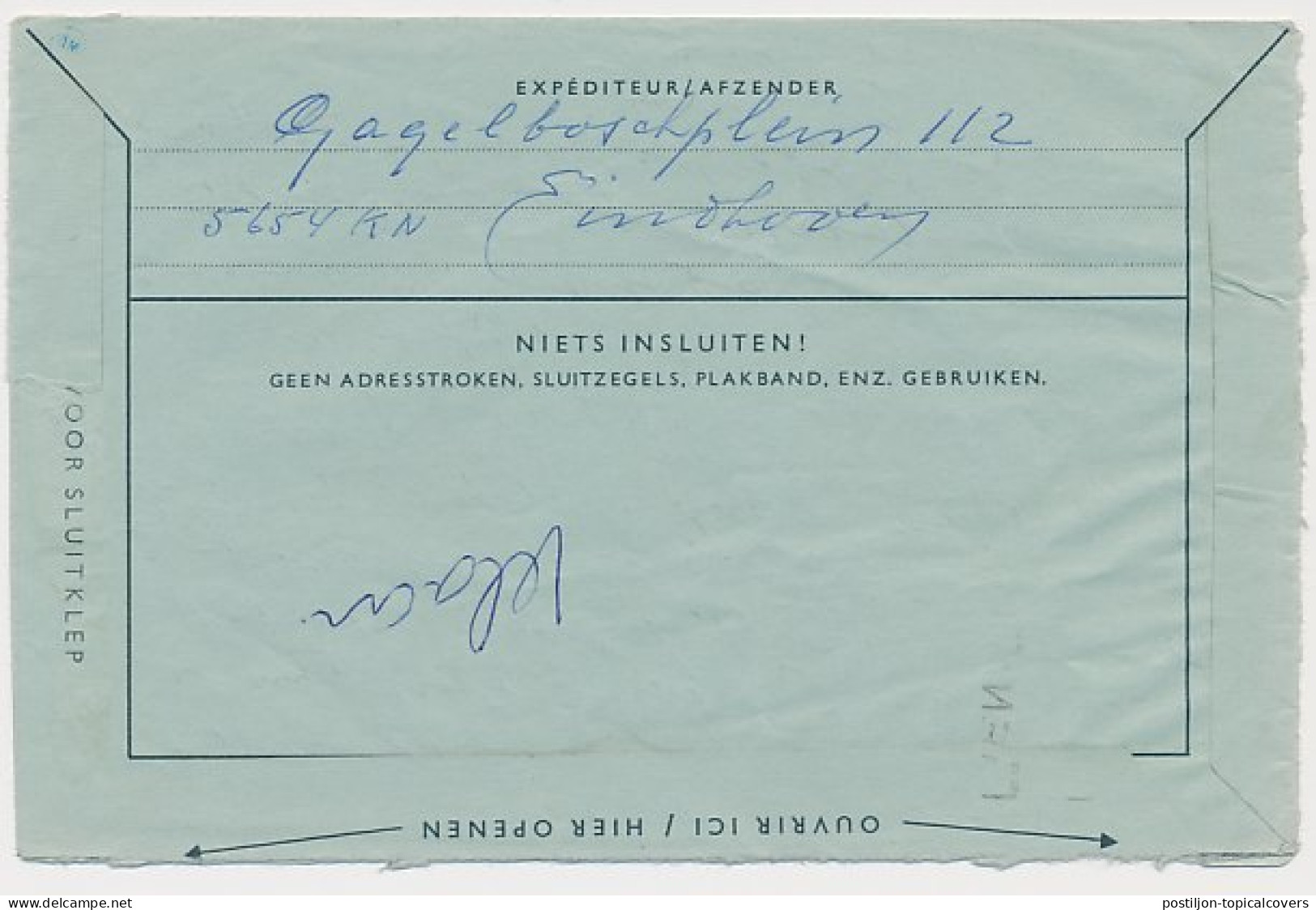 Luchtpostblad G. 26 / Bijfrankering Eindhoven - Canada 1981 - Postal Stationery