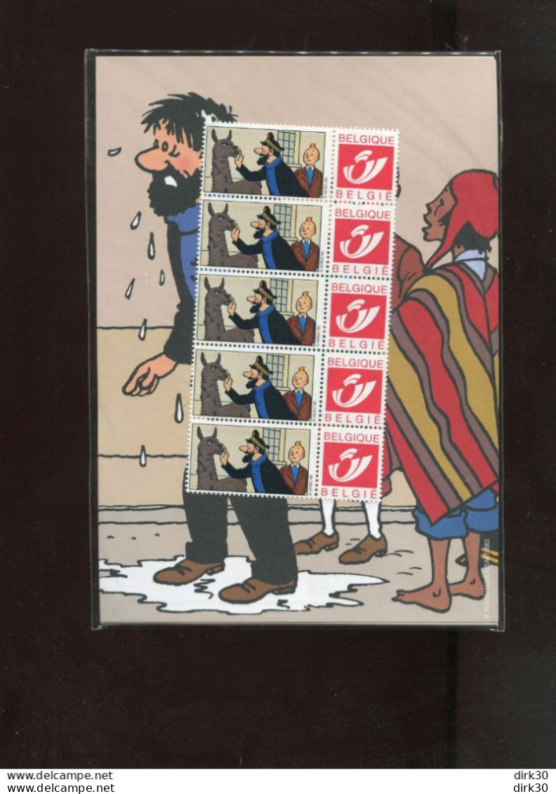 Belgie 3181 Gepersonaliseerde Zegel MNH Duostamps BD COMICS STRIPS TINTIN Strip Of 5 HERGE  IN ORIGINAL PACKAGING - Postfris