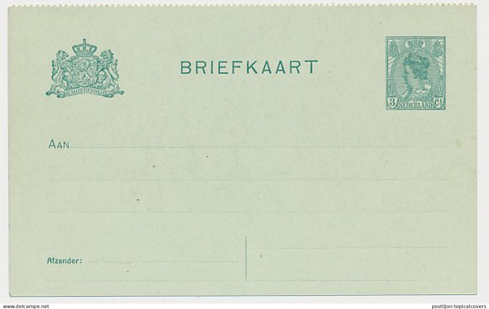 Briefkaart G. 90 B II - Onderzijde Ongetand - Postal Stationery
