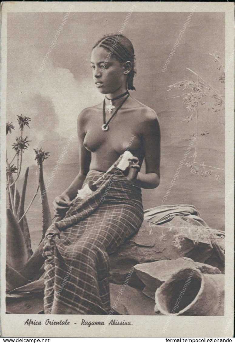 Z775  Cartolina Coloniale Africa Orientale Ragazza Abissina Woman Donna Lady - Sonstige & Ohne Zuordnung