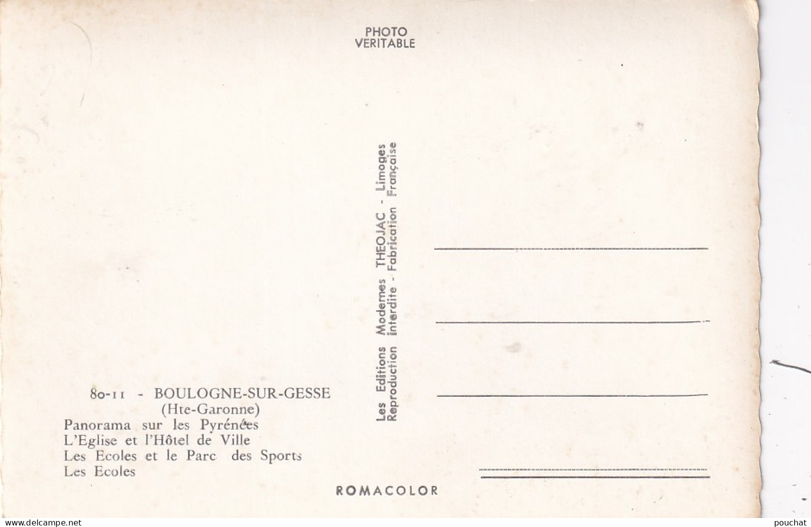 RE Nw5-(31) SOUVENIR DE BOULOGNE SUR GESSE - MULTIVUES : LES ECOLES ET LE PARC DES SPORTS , L'EGLISE ET L'HOTEL DE VILLE - Andere & Zonder Classificatie