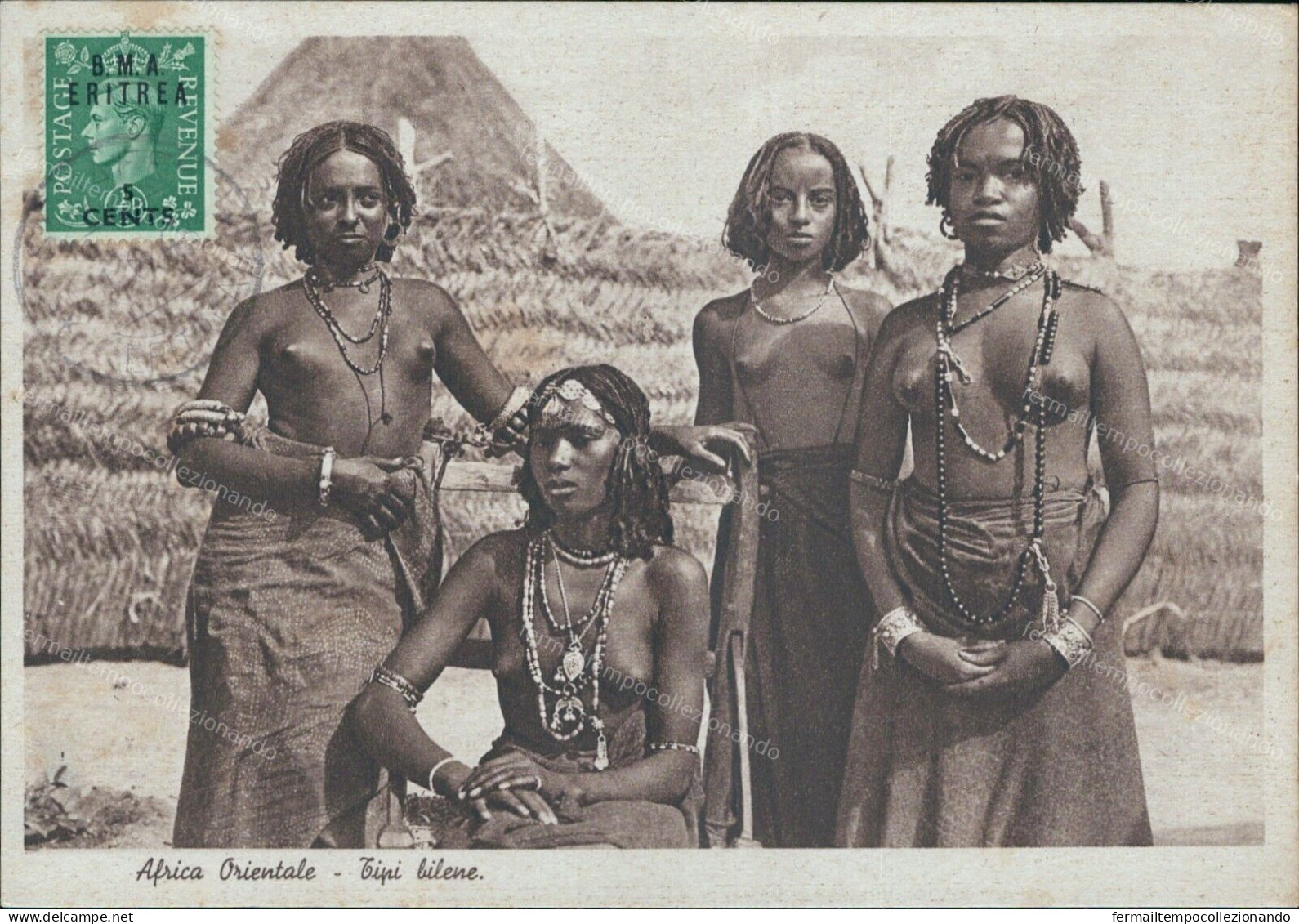 Z781 Cartolina Coloniale Africa Orientale Tipi Bilene Woman Donna Lady - Sonstige & Ohne Zuordnung