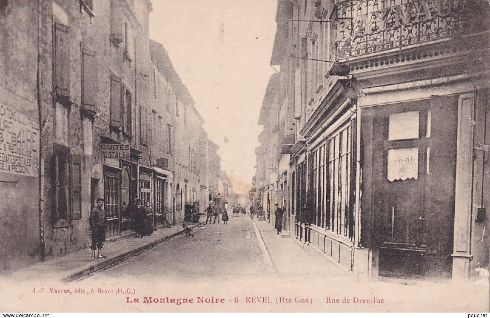 RE Nw5-(31) REVEL - RUE DE DREUILHE - ANIMATION - COMMERCES  ( CARTES POSTALES ) - Revel