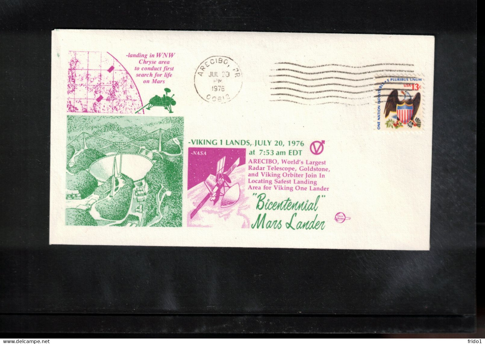 USA 1976 Space / Weltraum VIKING 1 Mars Landing Interesting Cover - United States