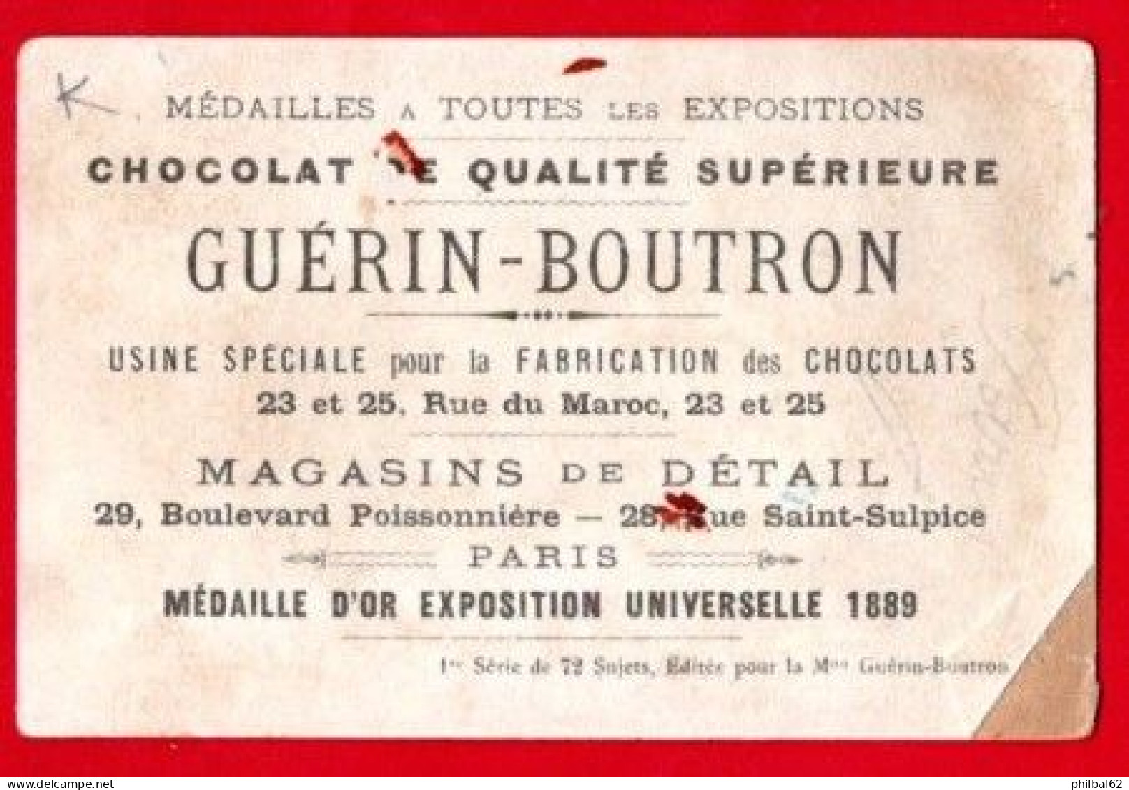 Chromo Chocolat Guérin-Boutron : Les Costumes. Costume De La Perse Antique. - Guerin Boutron