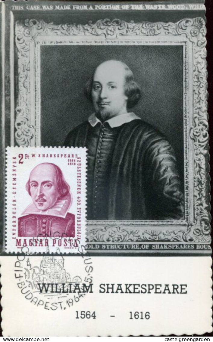 X0284 Hungary, Maximum 1964, William Shakespeare, - Schriftsteller