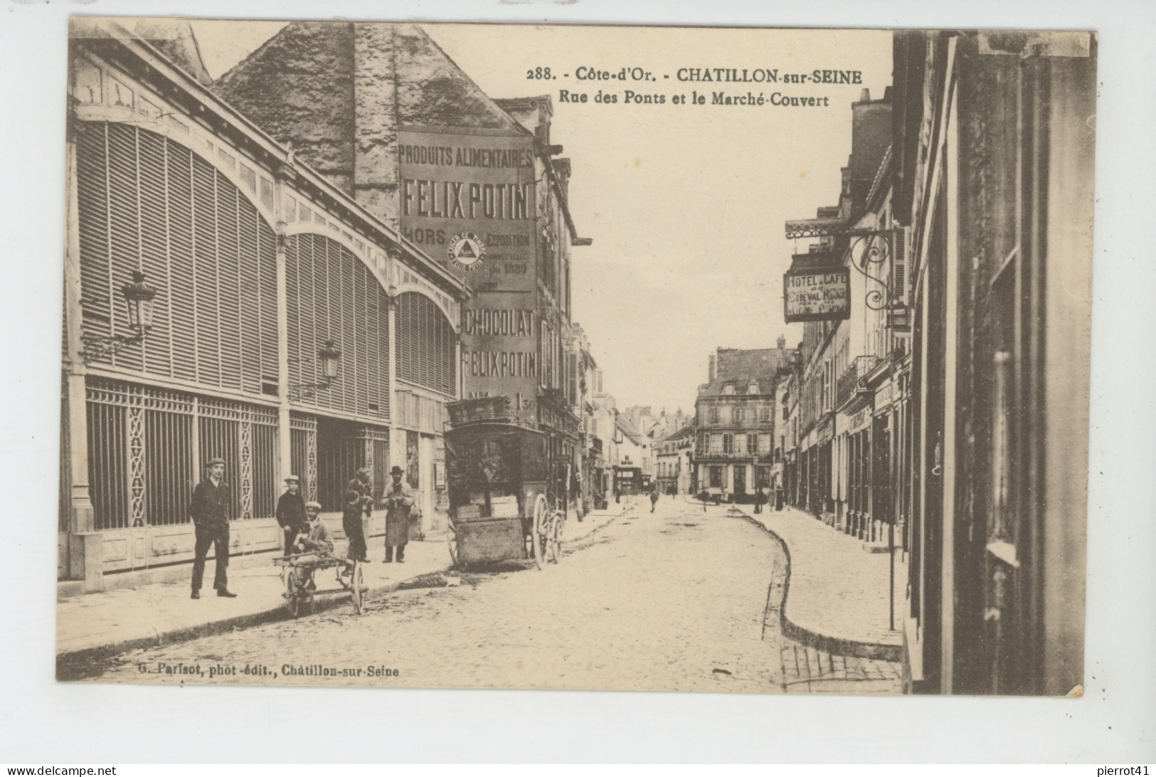 CHATILLON SUR SEINE - Rue Des Ponts Et Le Marché Couvert - Chatillon Sur Seine