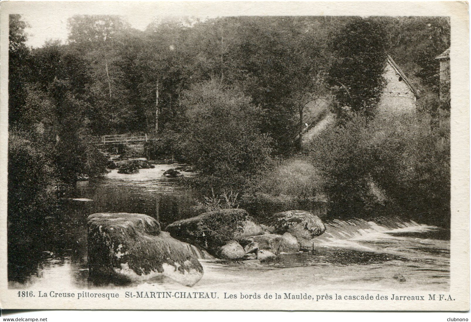 CPA -  ST MARTIN-CHATEAU - BORDS DE LA MAULDRE, PRES LA CASSCADE DES JARREAUX (1955) - Other & Unclassified