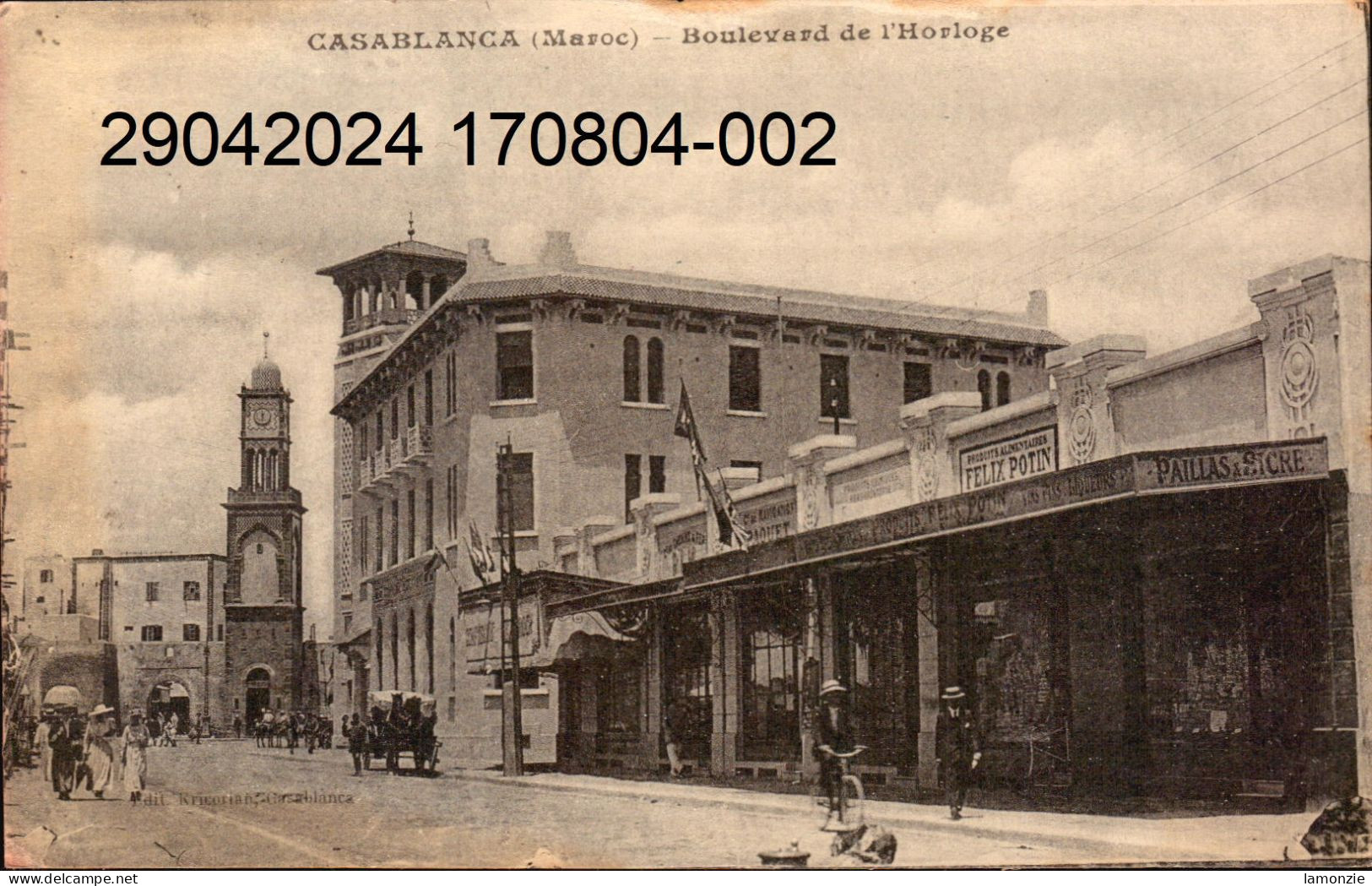 CASABLANCA - Cpa   - Boulevard De L'Horloge.  (scans Recto-verso) - Casablanca